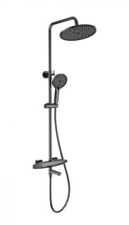 Душевая стойка Wonzon & Woghand Neo WW-B3035-A2-BGG с термостатом тёмный графит